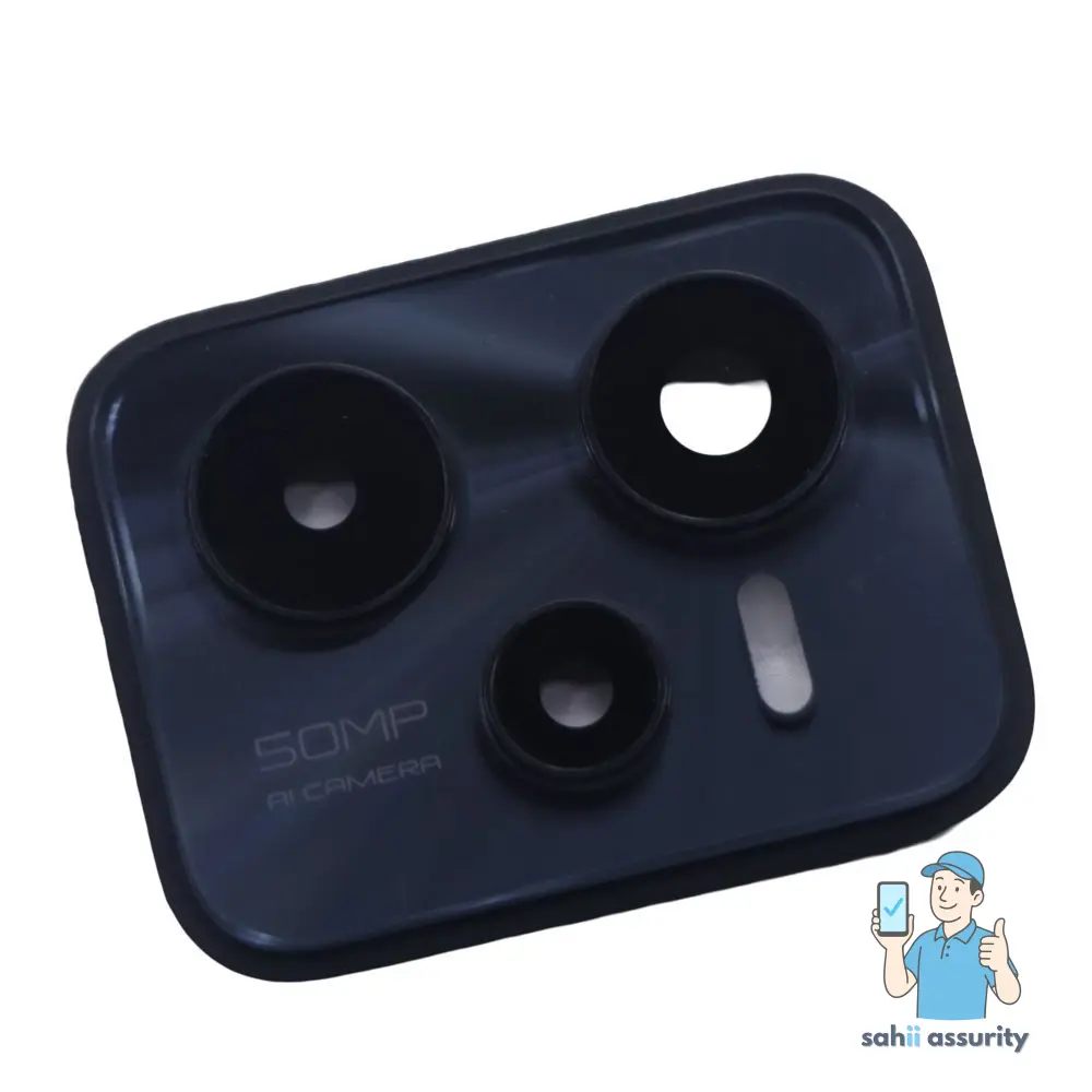 Camera Lens Glass with Frame for Realme C35 Black